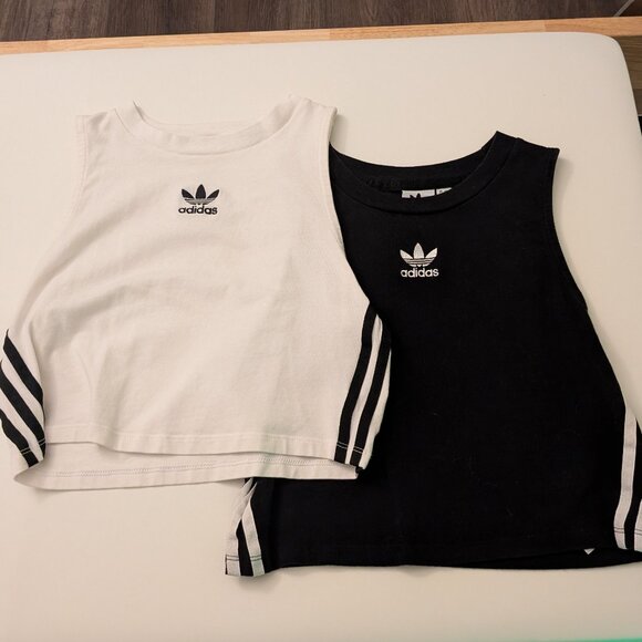 Set of Adidas Classic 3 Stripe Crop Tank - Picture 3 of 9
